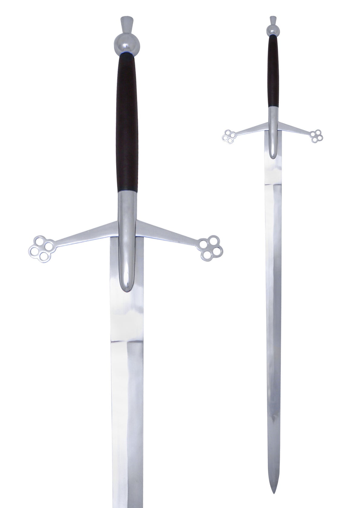 Scottish Claymore with round pommel, semi-sharp