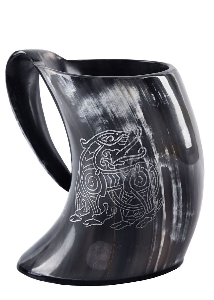 Horn cup, dragon, 650-1000 ml