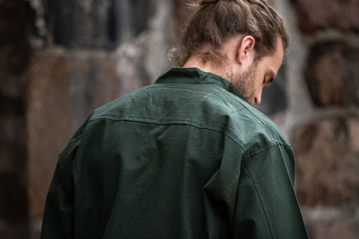 Hand-woven shirt, green