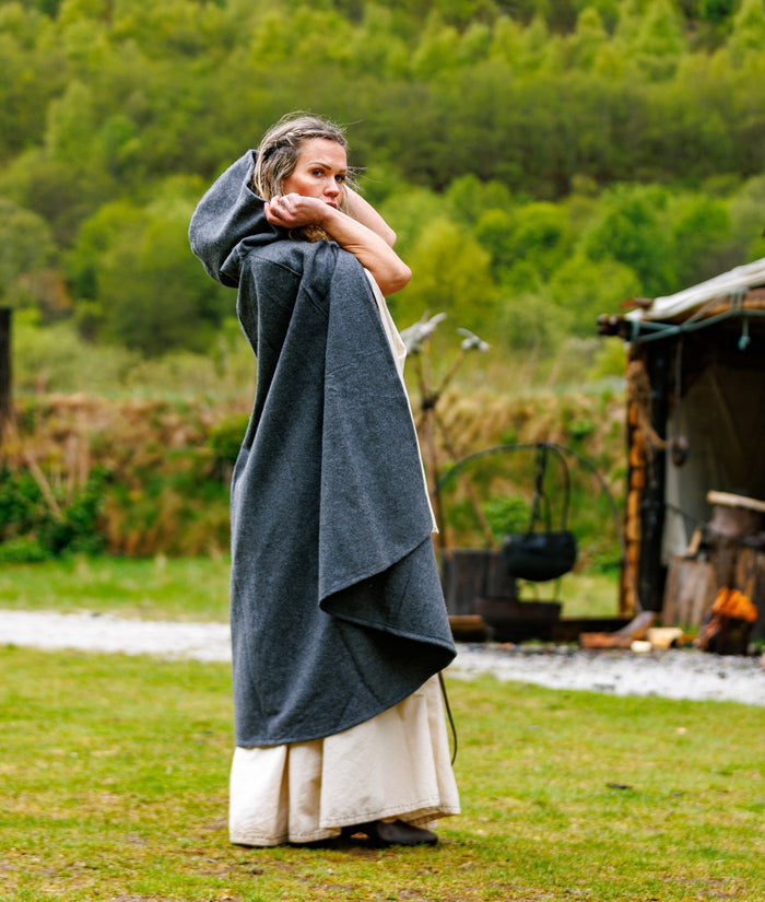 Cloak Felis, grey, wool blend