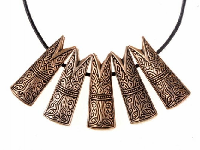 Gotländskt fiskhuvudsmycke, storlek L, brons