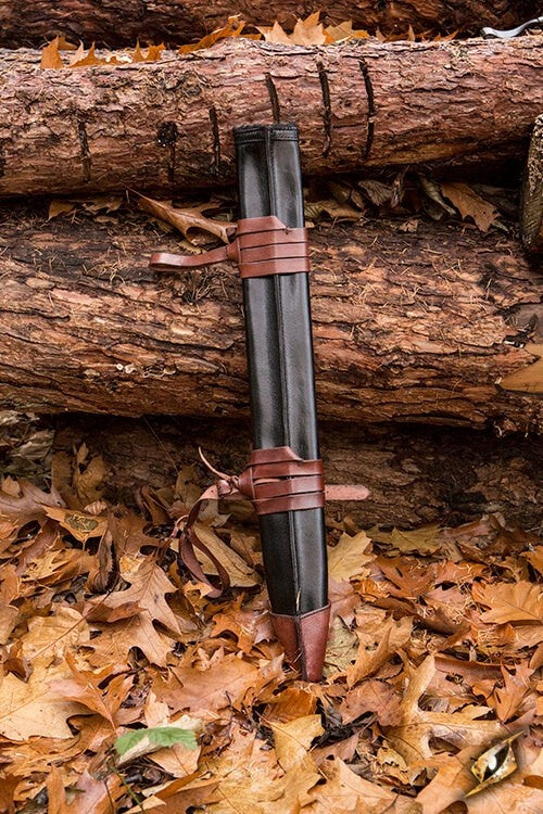 LARP sword scabbard, L, right-handed, black
