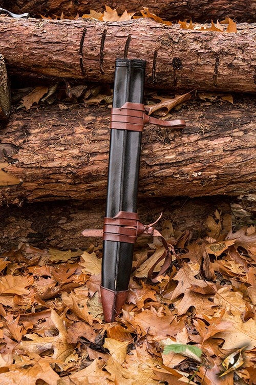 LARP sword scabbard, L, right-handed, black