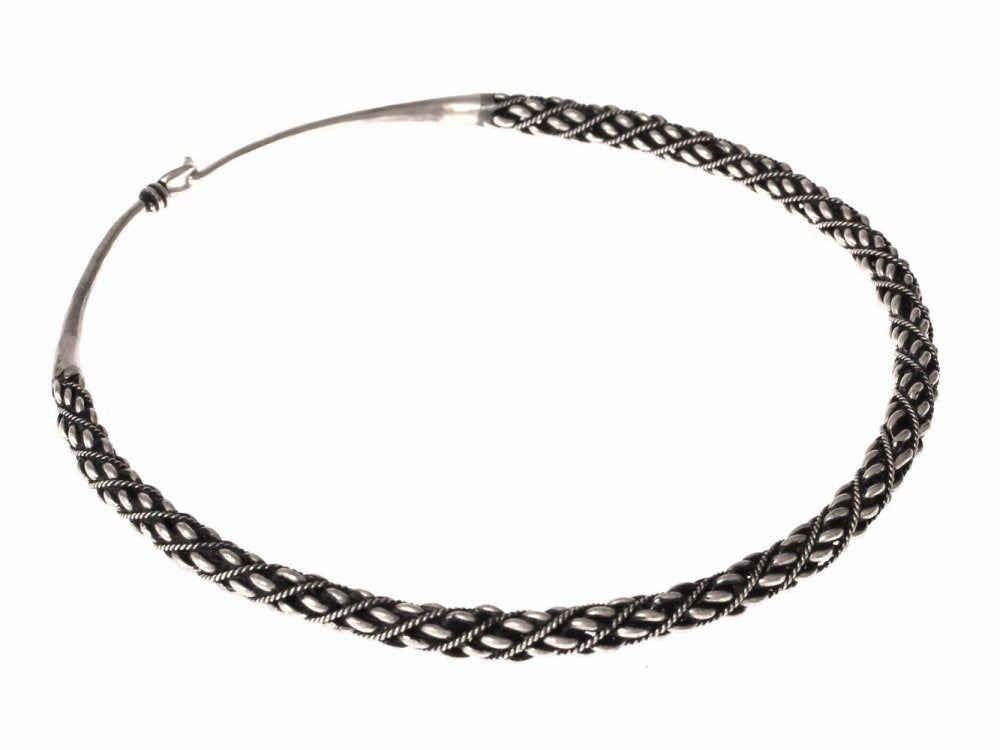 Viking torque Eskilstuna, silvered bronze