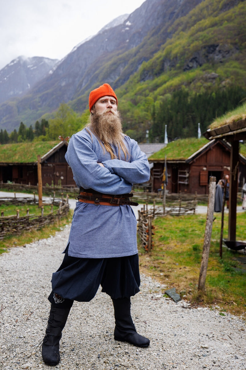 Viking cap Borka, orange, wool mix