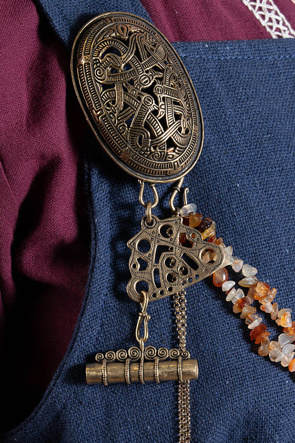 Gancho de joyería, 2,5 × 1,2 cm, bronce