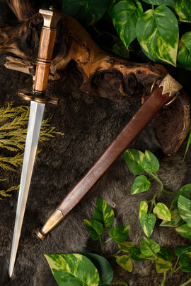 German quillon dagger with sheath, 16th century, semi-sharp