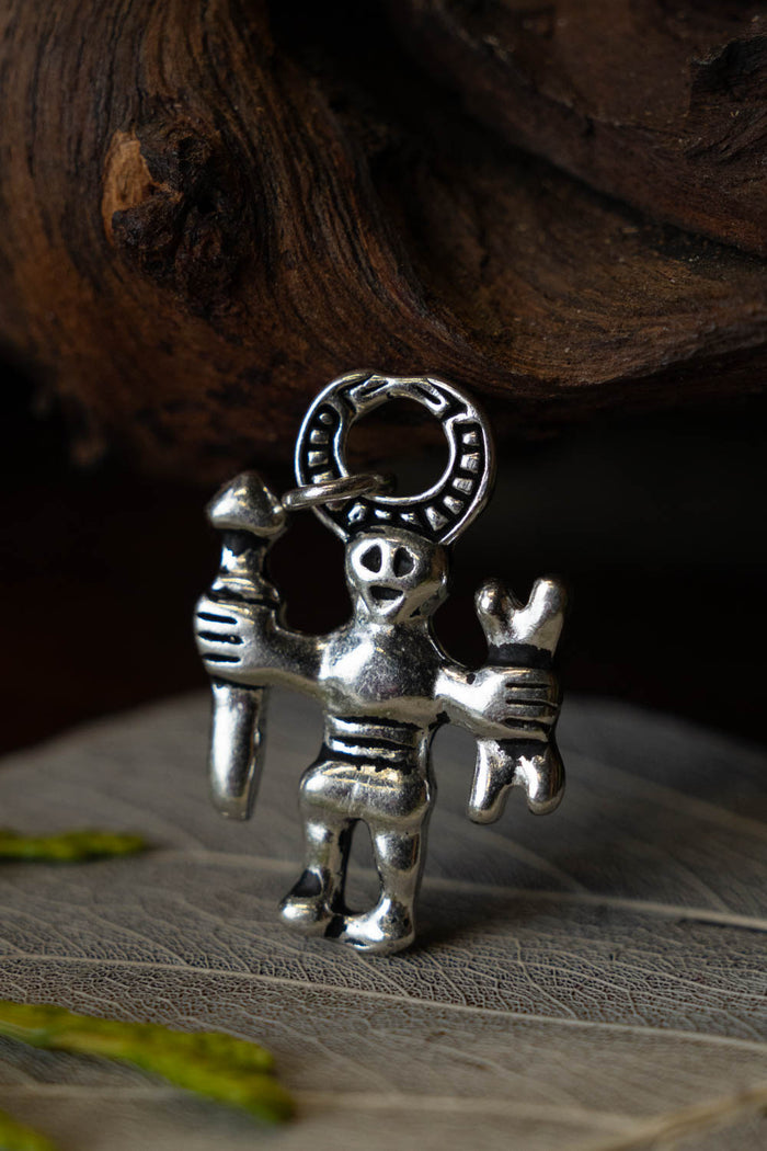 Vendel völva Odin amulet Uppland, silvered bronze