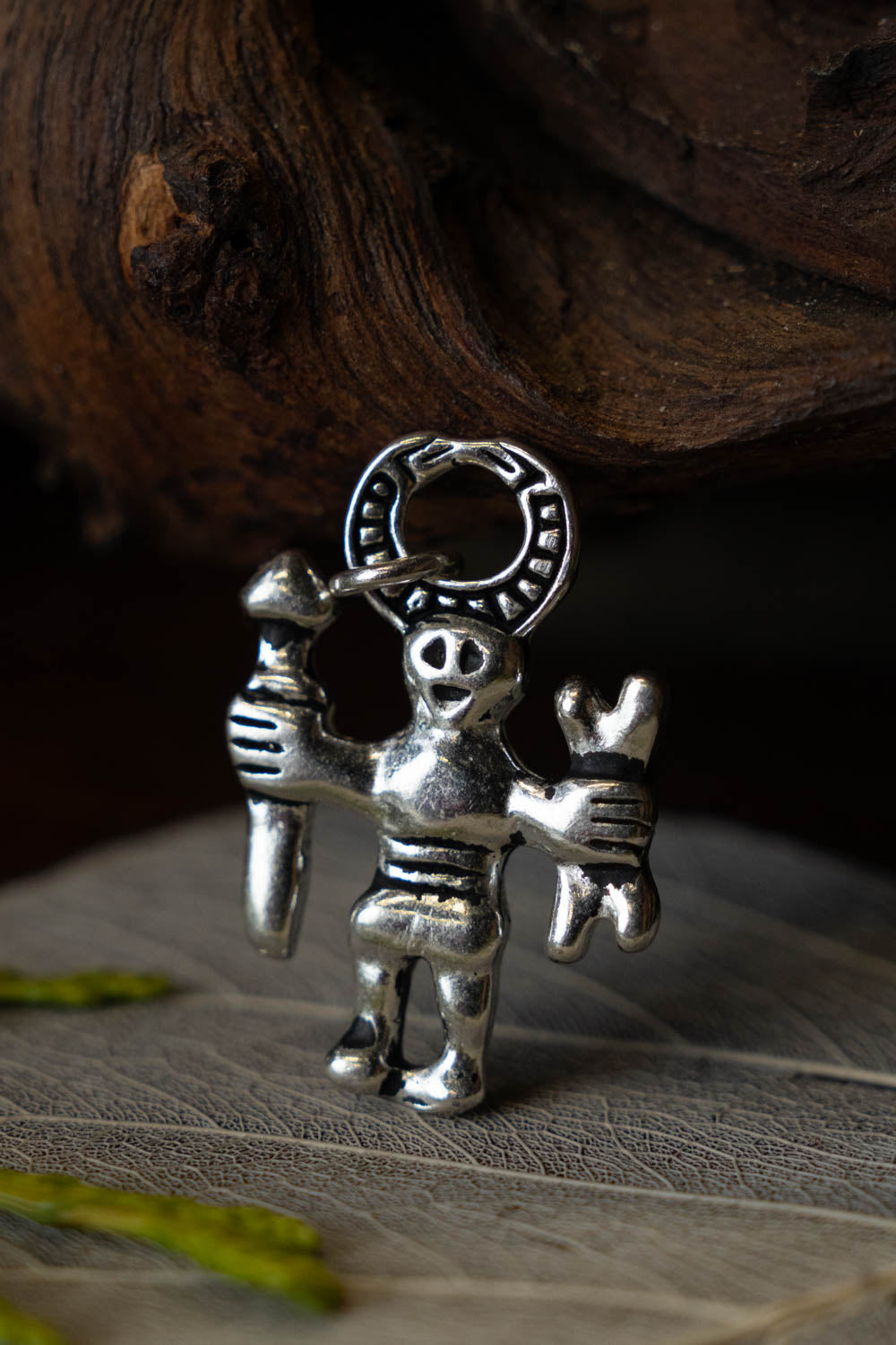 Vendel völva Odin amulet Uppland, silvered bronze