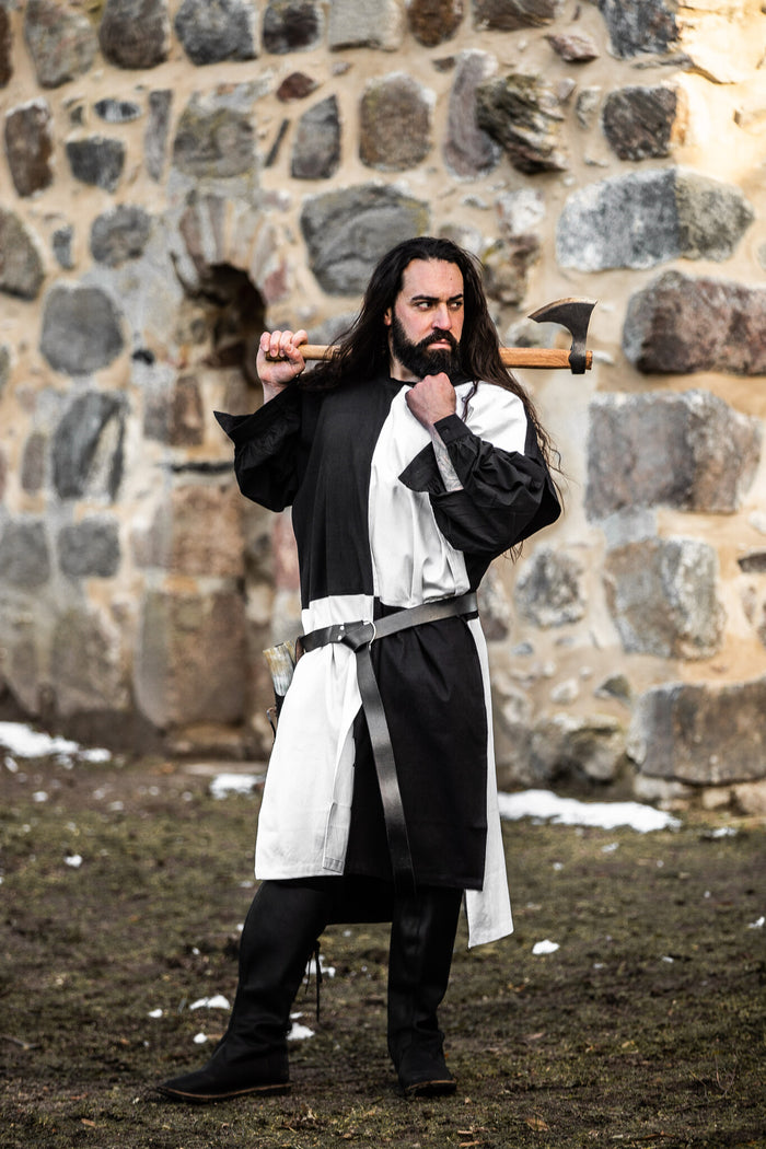 Surcoat, checked, black-white