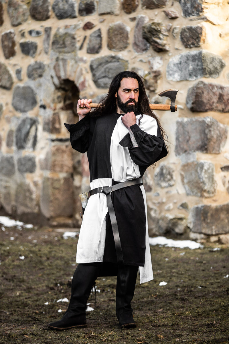 Surcoat, checked, black-white