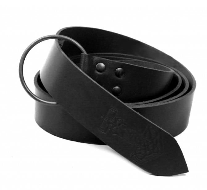 Belt with Thor's hammer, black