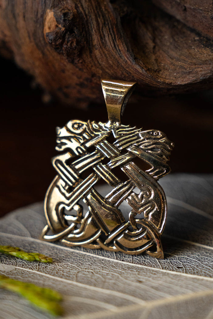 Gaelic jewelry dogs of Cú Chulainn, bronze
