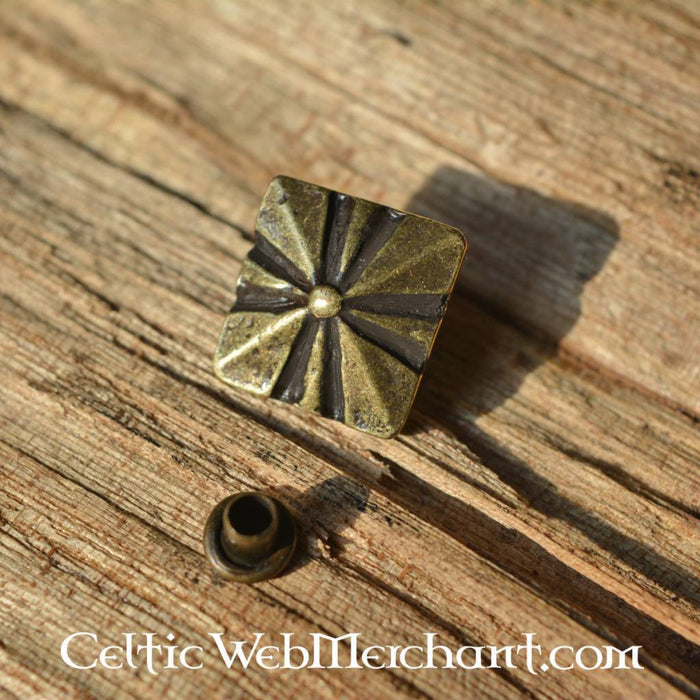 Medieval belt fittings set of 5 pieces (1500-1600), bronze