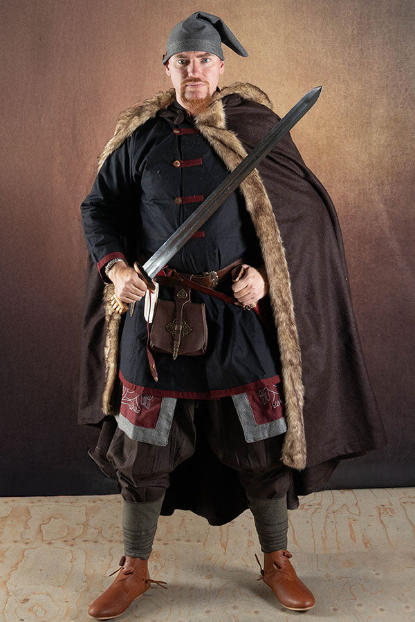 Rusvik kaftan Jakub, black/burgundy