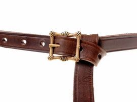 15th century Lancaster belt, 160 cm, brown