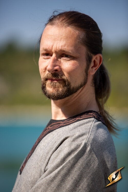 Tunika Hilmar, sildebensmønster, grå, uldblanding