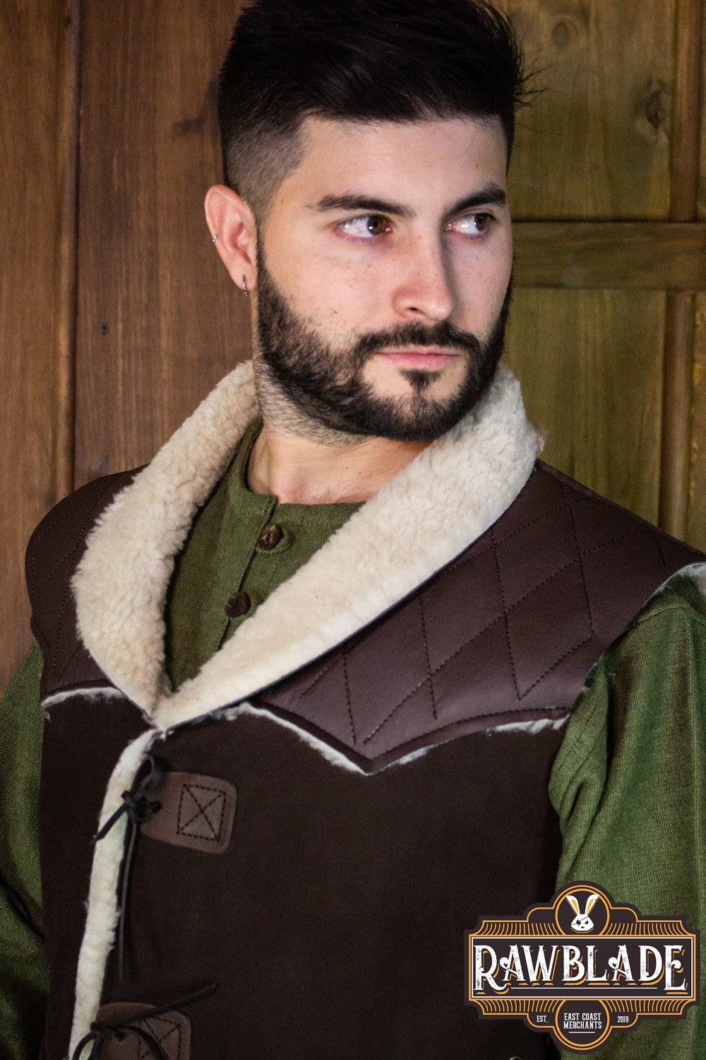 Winter coat Dimitru, wool blend, brown
