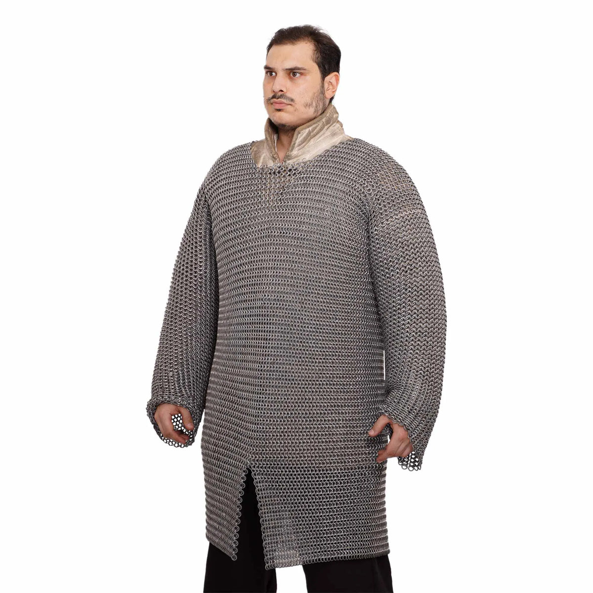 Hauberk with split, aluminium & rubber 10 mm
