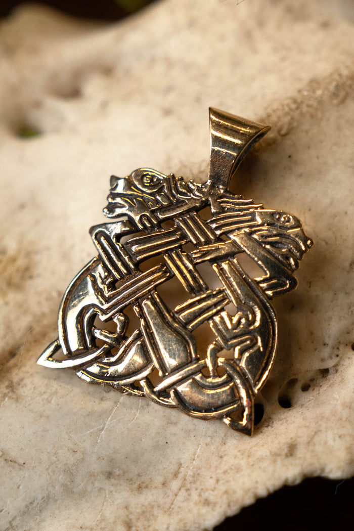 Gaelic jewelry dogs of Cú Chulainn, bronze