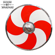 Viking shield with sun motif