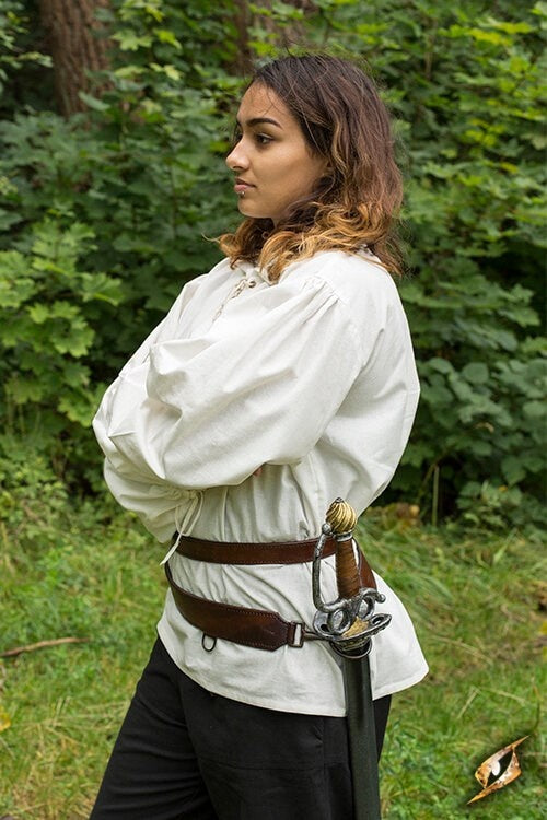 Two-part sword belt, brown