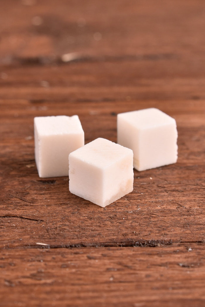 Bone dice blank, set of 3