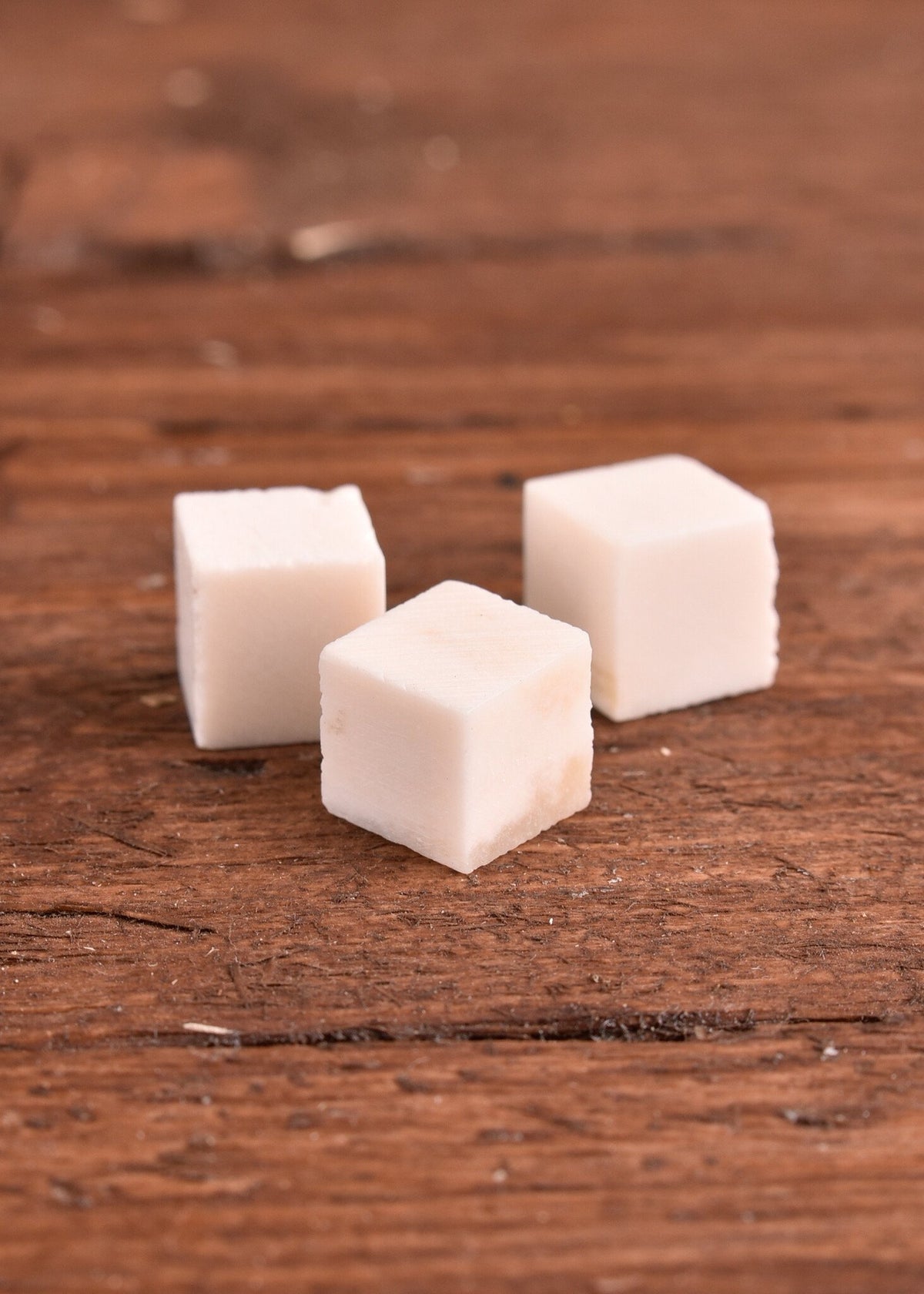 Bone dice blank, set of 3