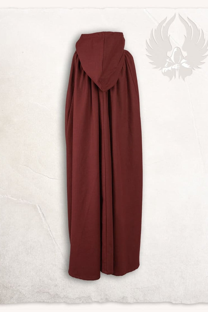 Medieval cloak Harun, burgundy red