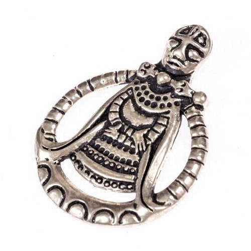 Viking Völva-amulet Aska, silvered bronze