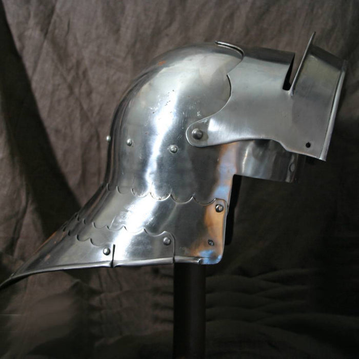 Sallet with visor 1480, 2 mm (battle-ready)