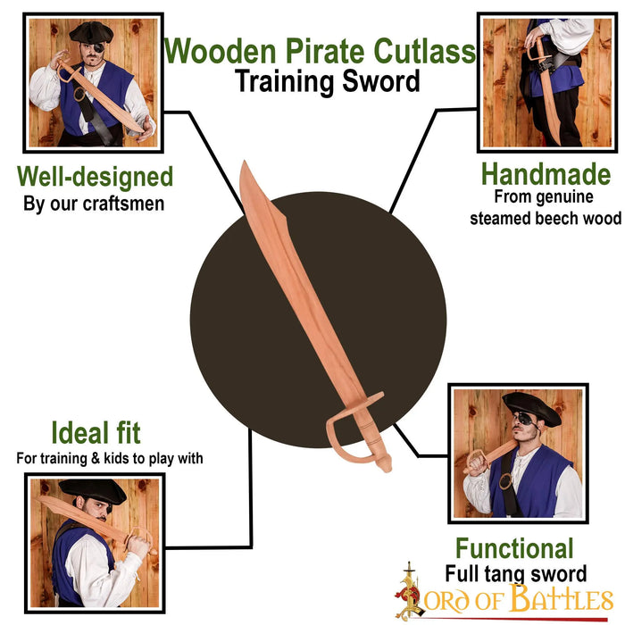 Wooden pirate saber Jack