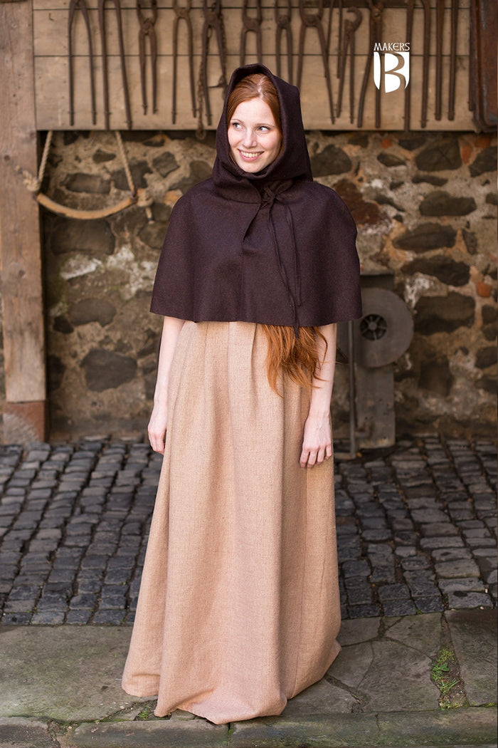Chaperon Curt, wool mix, brown