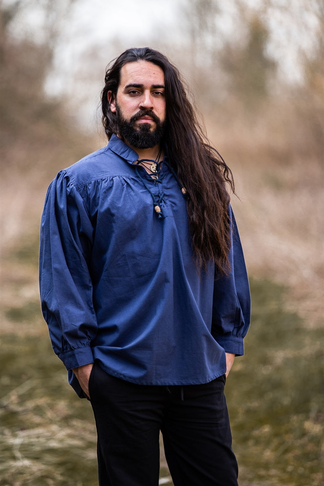 Medieval shirt, blue