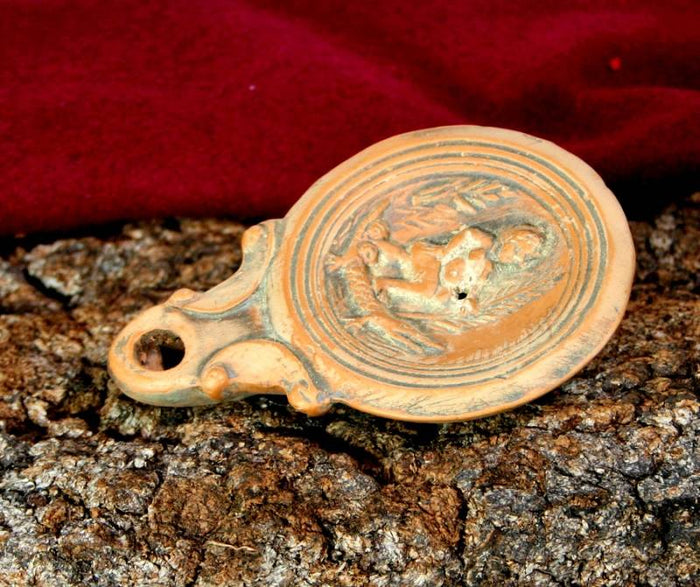 Roman oil lamp Cleopatra