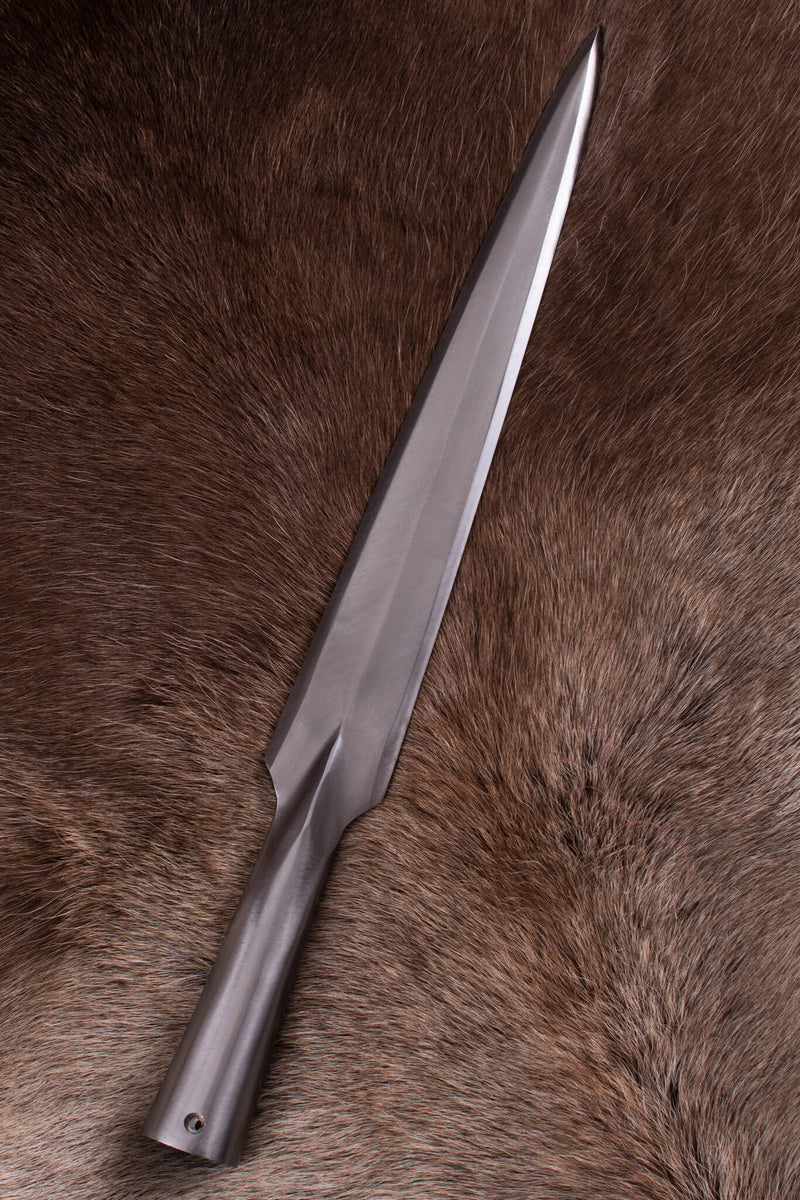 Punta de lanza vikinga arrojadiza, aprox. 41 cm, semi-afilada