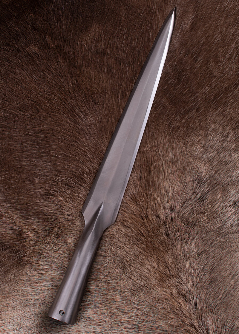 Punta de lanza vikinga arrojadiza, aprox. 41 cm, semi-afilada