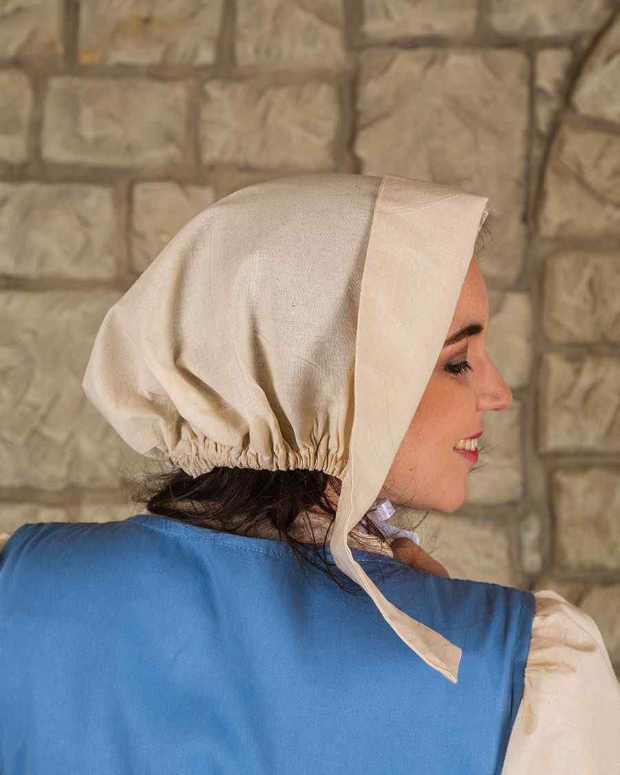 Medieval cap Anna, cream