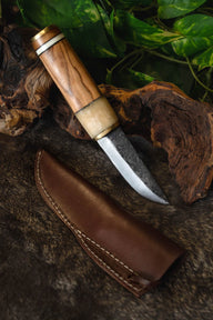 Hand-forged Viking knife Reykjavik, semi-sharp
