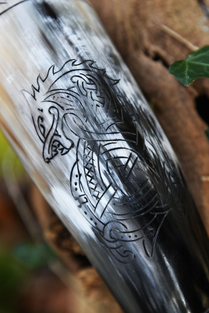 Drinking horn Fenrir wolf, 200-300 ml