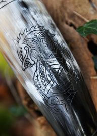 Drinking horn Fenrir wolf, 200-300 ml