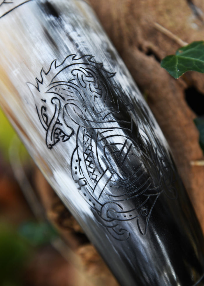 Drinking horn Fenrir wolf, 200-300 ml