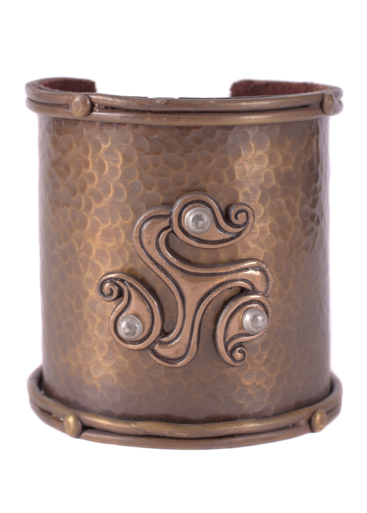 Celtic bracelet with triskelion, brass