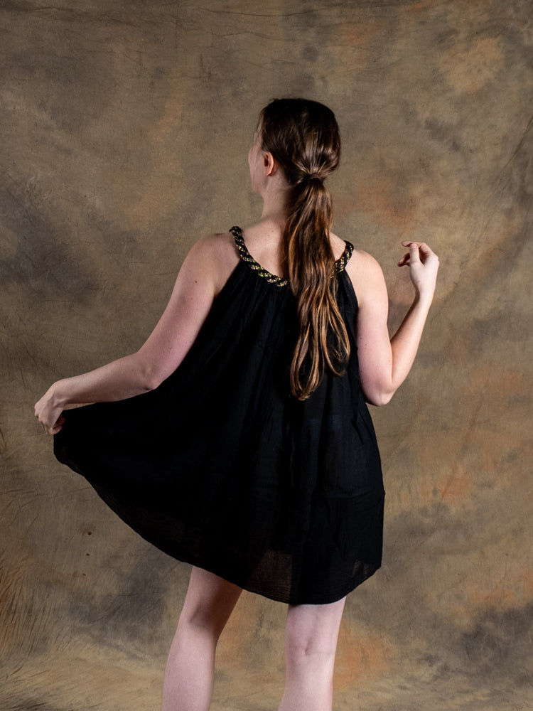 Goddess Dress Artemis, short, black