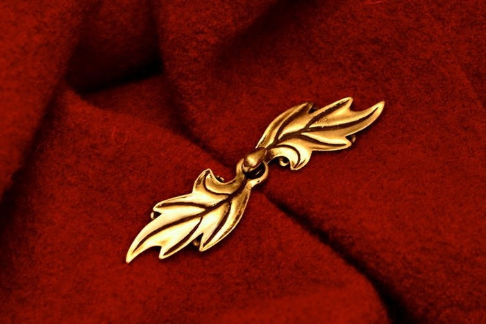 Elven cloak clasp, silvered bronze