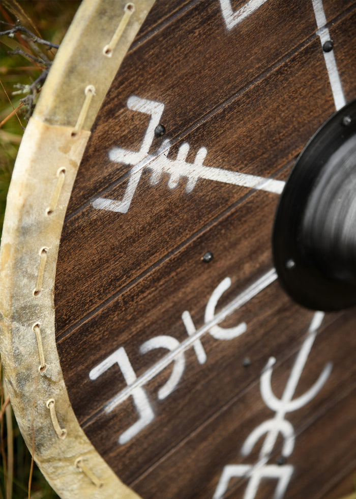Viking shield Vegvisir with rawhide