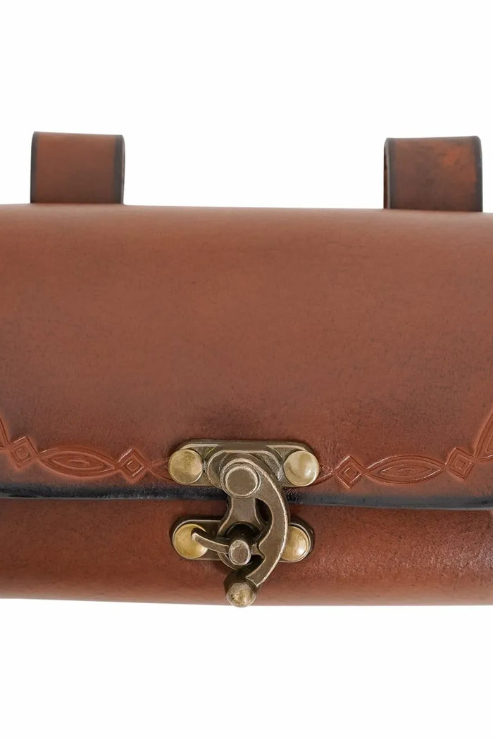 Magic potion bag with 4 bottles, brown
