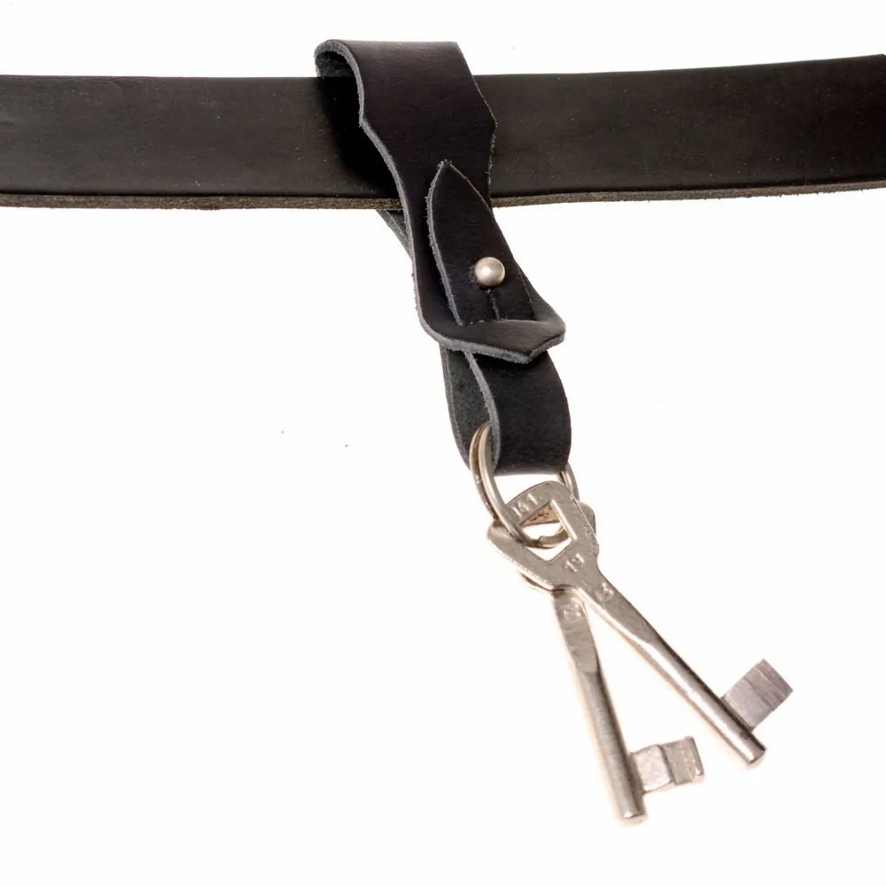 Leather beer mug holder, black
