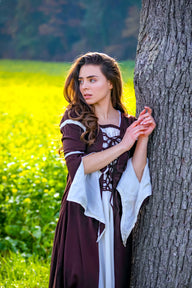 Dress Eleanora brown-white