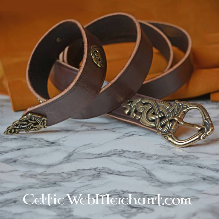 Ringerike Viking belt deluxe, 165 cm, brown